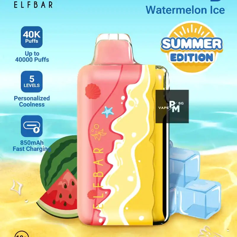 ELFBAR-ICE-KING-40000-WATERMELON-ICE-FLAVOUR-SINGAPORE-PMVAPESG