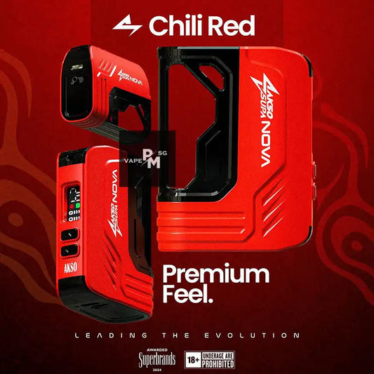 AKSO-SUPA-NOVA-PRO-12000-BATTERY-DEVICE-COLOR-CHILLI-RED-SINGAPORE-PMVAPESG