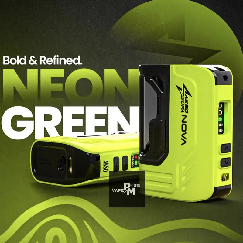 AKSO-SUPA-NOVA-PRO-12000-BATTERY-DEVICE-COLOR-NEON-GREEN-SINGAPORE-PMVAPESG