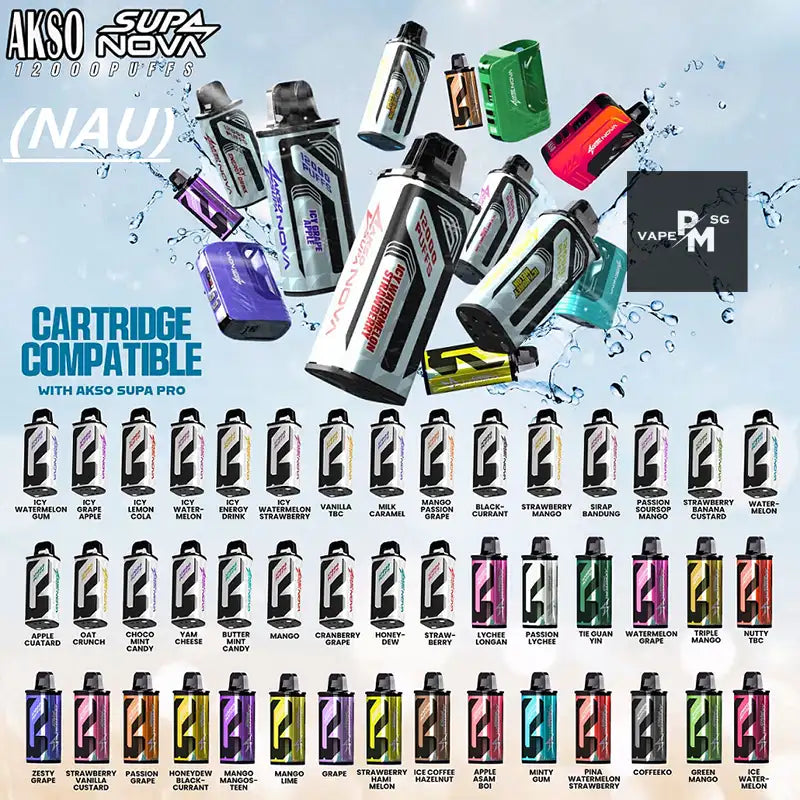 AKSO-SUPA-NOVA-PRO-12000-CARTRIDGE-POD-FLAVOUR-SINGAPORE-PMVAPESG