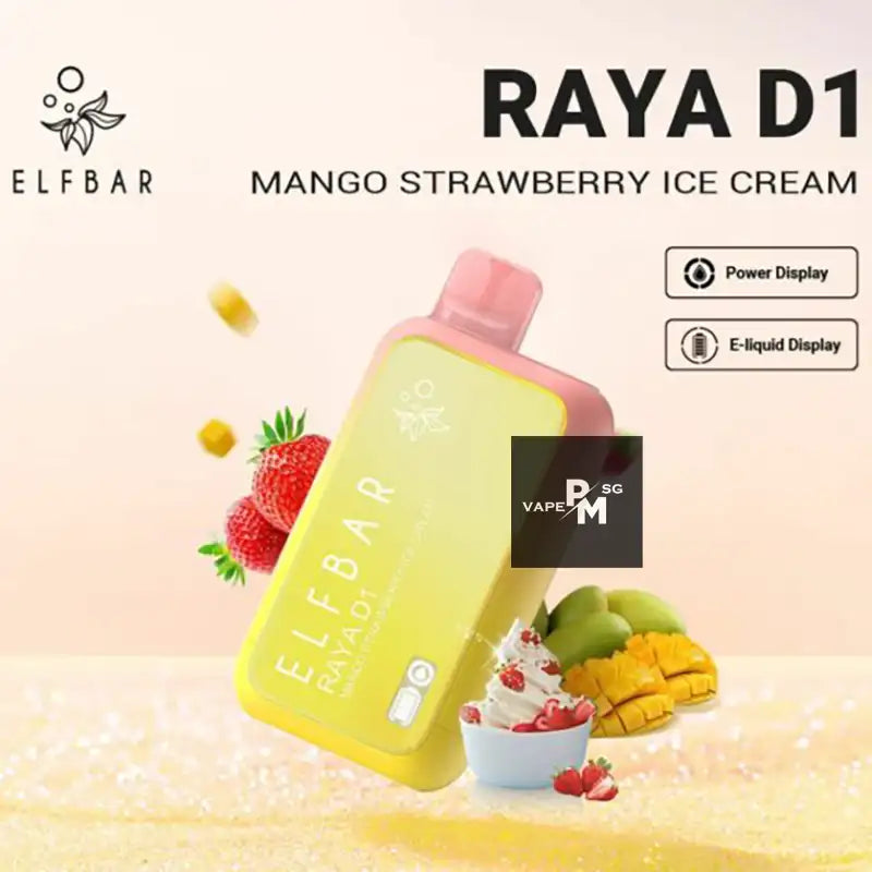 ELFBAR-RAYA-D1-13000-DISPOSABLE-FLAVOUR-LIST-MANGO-STRAWBERRY-ICE-CREAM-SINGAPORE-PMVAPESG