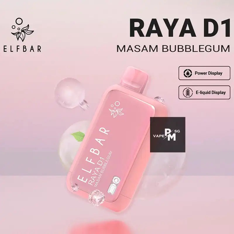 ELFBAR-RAYA-D1-13000-DISPOSABLE-FLAVOUR-LIST-MASAM-BUBBLEGUM-SINGAPORE-PMVAPESG