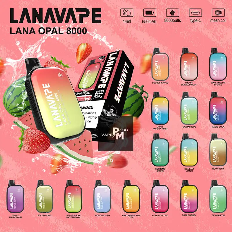 LANA-OPAL-8000-DISPOSABLE-FLAVOUR-SINGAPORE-PMVAPESG