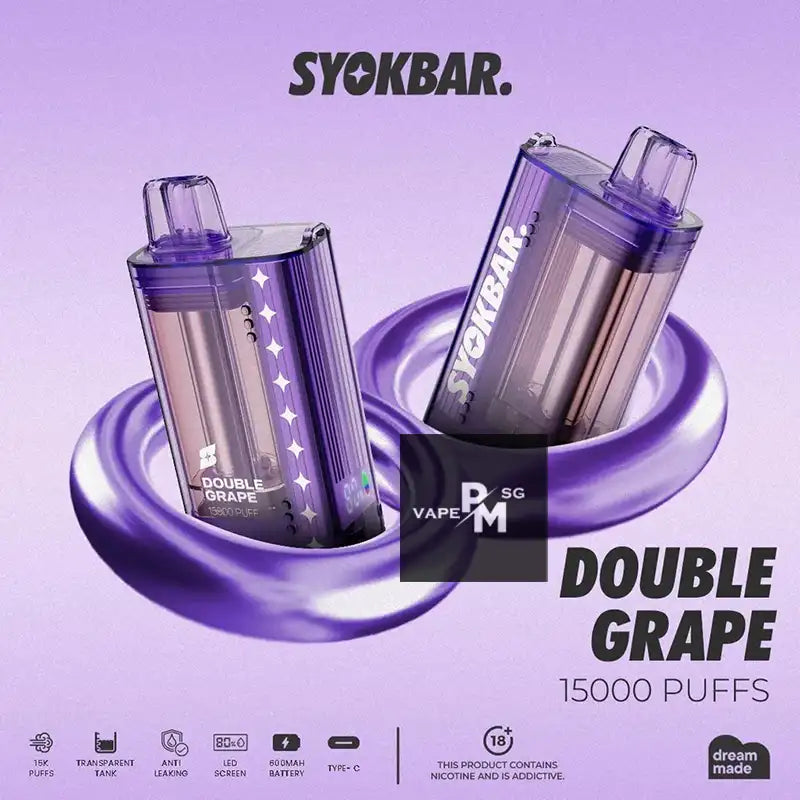 SYOKBAR-15000-DISPOSABLE-double-grape-SINGAPORE-PMVAPESG