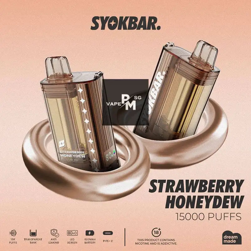 SYOKBAR-15000-DISPOSABLE-strawberry-honeydew-SINGAPORE-PMVAPESG